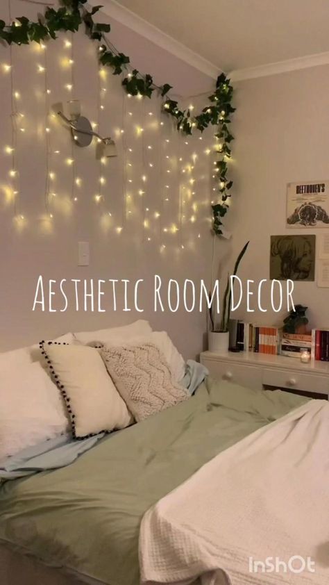 Decorate Bedroom Ideas, Green Room Decor, Sage Green Bedroom, Aesthetic Bedroom Ideas, Room Styles, Pinterest Room Decor, Redecorate Bedroom, Cozy Room Decor, Dreamy Room