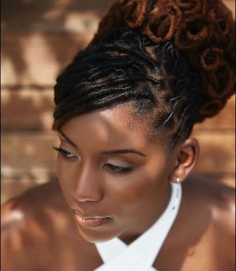 The Home of Locs Dreadlock Wedding Hairstyles, Short Dreadlocks Styles, Hair Locs, Wedding Hairstyles Bridesmaid, Short Locs Hairstyles, Wedding Hairstyles Bride, Faux Locs Hairstyles, Dreadlock Styles, Wavy Haircuts