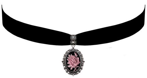 PRICES MAY VARY. Rose Cameo in Pink and Black in Decorative Antiqued Setting Beautiful Fine Quality Jet Black Velvet Choker 3/8" Ribbon, Adjustable with Elegant Silver Chain and Lobster Claw Closure Pendant is approximately 1" High, Velvet Choker is 13" Long, with 3" Chain for Additional Optional Length Made in U.S.A. Cameo Choker Necklace, Cameo Choker, Steampunk Pendant, Black Velvet Choker, Gothic Steampunk, Velvet Choker, Rose Pendant, Black Chain, Chain Choker