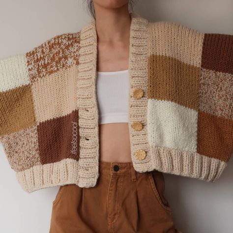 Mode Hippie, Patchwork Cardigan, Mode Crochet, Crochet Fashion Patterns, Cardigan Pattern, Knit Fashion, Crochet Techniques, So Cool, Crochet Cardigan