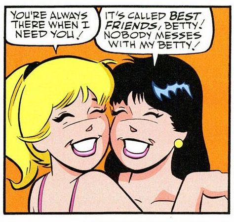 Betty and Veronica Call Best Friend, Pop Art Comic Girl, Archie Comics Characters, Archie Comic Books, Petit Tattoo, Betty And Veronica, Vintage Pop Art, Steamboat Willie, Retro Comic