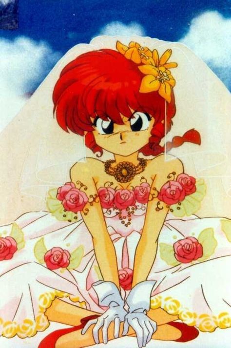 ranma chan female bride outfit Female Ranma, Demon Wolf, Manga Story, Poster Anime, Anime Dragon Ball Goku, Dragon Ball Goku, Old Anime, 90s Anime, Anime Dragon Ball