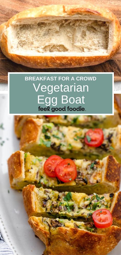 Vegetarian Breakfast For A Crowd, Breakfast Boats, Egg Boats Recipe, Egg Boats, French Eggs, Breakfast For A Crowd, Ultimate Breakfast, Healthier Food, Boat Food