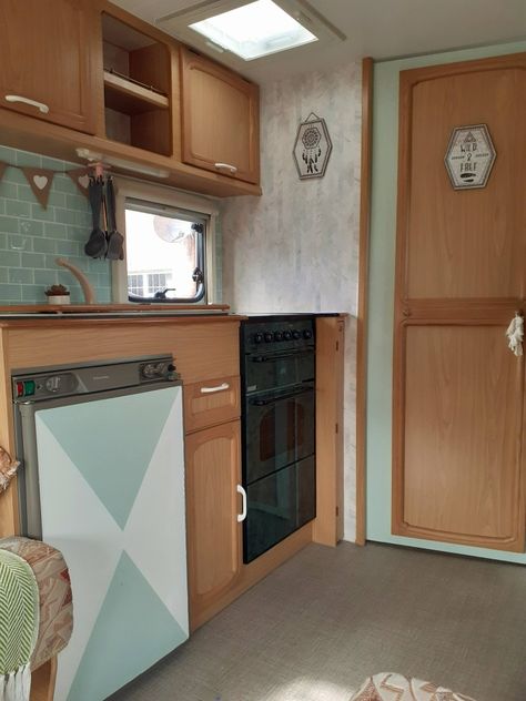 Renovation of our 2001 Bailey Ranger Caravan - The Kitchen Bailey Caravans, Caravan Kitchen, Caravan Renovation, Kitchen Makeover, Caravan, The Kitchen, Kitchen Cabinets, Home Decor, Home Décor