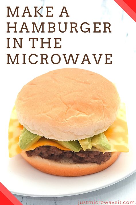 Don't have a grill or an oven? Did you know you can cook a hamburger in the microwave for a savory, delicious meal better than fast food? Come see how! #hamburgers #microwaverecipes #justmicrowaveit #microwave #hamburgerrecipes #burgerrecipes #easyrecipes #dormroomfood Microwave Dinner Recipes, Baked Hamburger Patties, Microwaveable Meals, Microwave Chicken Recipes, Microwave Recipes Dinner, Microwave Foods, Microwave Cooking Recipes, Hotel Meals, Best Casserole Recipes