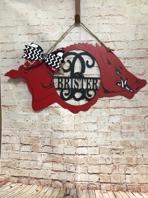 Razorback Door Hanger, Arkansas Door Hanger, Dorm Door Signs, Razorback Door Hanger Arkansas, Arkansas Razorback Ornament, Dorm Door, Arkansas Razorbacks Baseball, Hospital Door Hangers, Hospital Door