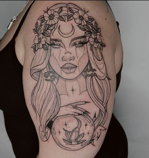 Nyx Goddess Tattoo Design, Demeter Goddess Tattoo, Hecate Goddess Tattoo Design, Ants Tattoo, Goddess Reference, Persephone Tattoo, Illusion Tattoo, Witchy Tattoos, Ant Tattoo