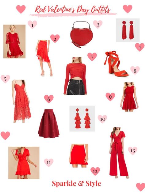 Valentine�s Day Outfits � Valentine�s Day Outfit Ideas � Valentine�s Day Style � Valentine�s Day Fashion � Outfit Roundup � Valentine�s Day Outfit Roundup � Red Valentine�s Day Outfits � Valentine�s Day Dress � Outfit Inspo � Style Inspo � Fashion Inspo � Day Dress Outfit, Lovecore Outfits, Sunset Ideas, Valentine Outfits For Women, Class Woman, Cute Valentines Day Outfits, Hot Prom Dress, Day Outfit Ideas, Red Valentine