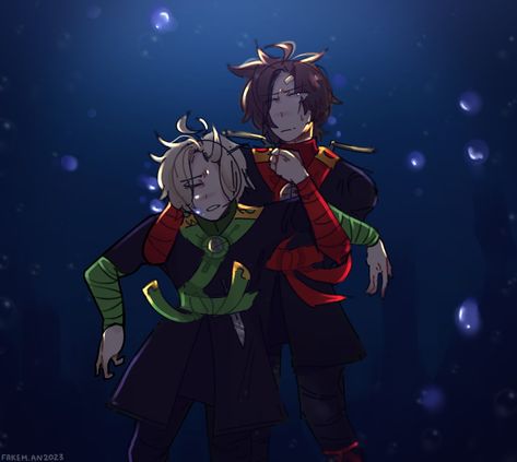 Ninjago Season 5 Fanart, Ninjago Kai And Lloyd Brothers, Dumbassshipping Ninjago, Kai And Lloyd Brothers, Lloyd X Kai Fanart, Ninjago Rgb Siblings, Ninjago Kai X Lloyd, Kai X Lloyd, Kai And Lloyd