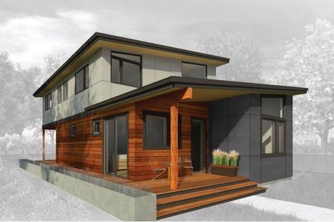 Two-Story Home with Garage | Method Homes Option Series 2 Story prefab home. Burke Design, Cheap Land For Sale, Modular Home Builders, Cheap Land, Timber Frame Design, Prefab Modular Homes, Prefab Home, Method Homes, Timber Frame Homes