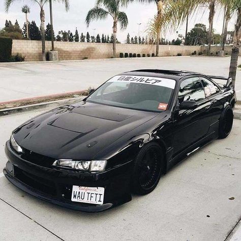 #black#nissan#s14#beautiful E36 Coupe, Nissan Nismo, Best Jdm Cars, Course Automobile, Nissan 240sx, Nissan Silvia, Honda S2000, Street Racing Cars, Ae86