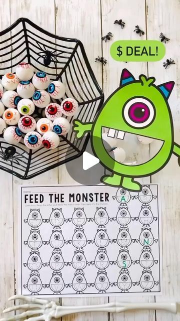 Traci Bender M.Ed, M.S. on Instagram: "👿Are you ready for some Halloween??  👿Your students will love feeding eyeballs to the monster with this fun letter matching activity! This activity was the BIGGEST hit last year!!   👿LIKE this post. THEN comment MONSTER to get the link! Be sure to follow first to ensure you receive the link.   ⬇️Save for later  🫶🏼Tag a friend  💜Follow for more   #teacher #spedteacher #elementaryteacher #literacycenters #kindergarten #kindergartenteacher #prek #preschool #prekteacher #homeschoolteacher #handsonlearning #handsonlearningfun #phonics #phonemicawareness #lettermatching #letteridentification #halloweenactivities #halloweenactivity #halloweenactivitiesforkids" Monster Prek Activities, I Need My Monster Activities, Feed The Monster, Prek Activities, Letter Matching Activities, Monster Activities, Prek Teacher, Homeschool Teacher, Letter Identification