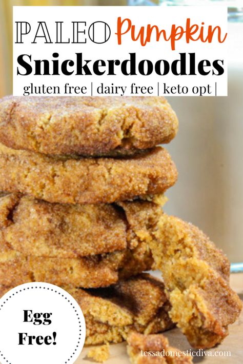 Egg Free Keto, Gluten Free Pumpkin Recipes, Pumpkin Snickerdoodles, Gluten Free Desserts Healthy, Delicious Paleo Recipes, Spiced Drinks, Keto Holiday, No Dairy, Paleo Pumpkin