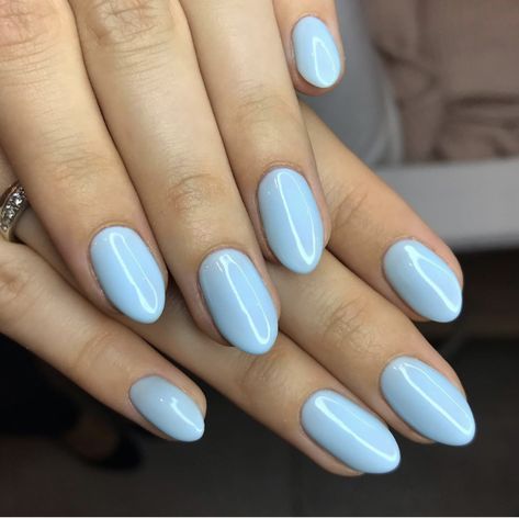 Blue Nails Baby Shower Ideas, Baby Blue Nails Almond, Blue Baby Shower Nails, Baby Shower Nails Boy, Baby Blue Acrylic Nails, Pastel Blue Nails, Baby Shower Nails, Blue Gel Nails, Light Blue Nails