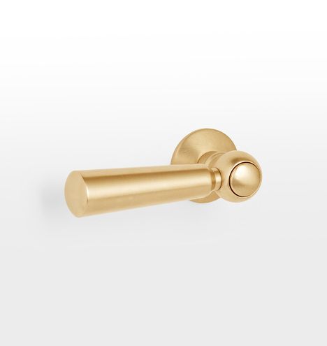 Connor Lever-Handle Toilet Flush Lever Aged Brass Henry 22 Lever, Toilet Flush Handle, Emtek Merrimack Lever, Brushed Brass Door Lever, Brass Toilet Lever, Brass Toilet, Casement Window Hardware, Toilet Handle, Toilet Flush