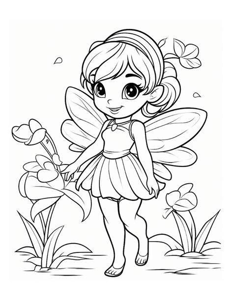 Free Printable Fairy Coloring Pages Fairy Colouring Pages, Thanksgiving Coloring Book, Fairy Coloring Book, Monster Truck Coloring Pages, Mermaid Coloring Book, Disney Princess Coloring Pages, Enchanted Fairy, Farm Animal Coloring Pages, Pattern Coloring Pages