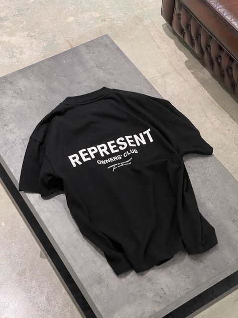 Represent Owners Club, Minimal Shirt Design, As Monaco, Shirt Design Inspiration, Club T Shirt, Graphic Tshirt Design, Shirt Print Design, Clothing Photography, Graphic Tee Design