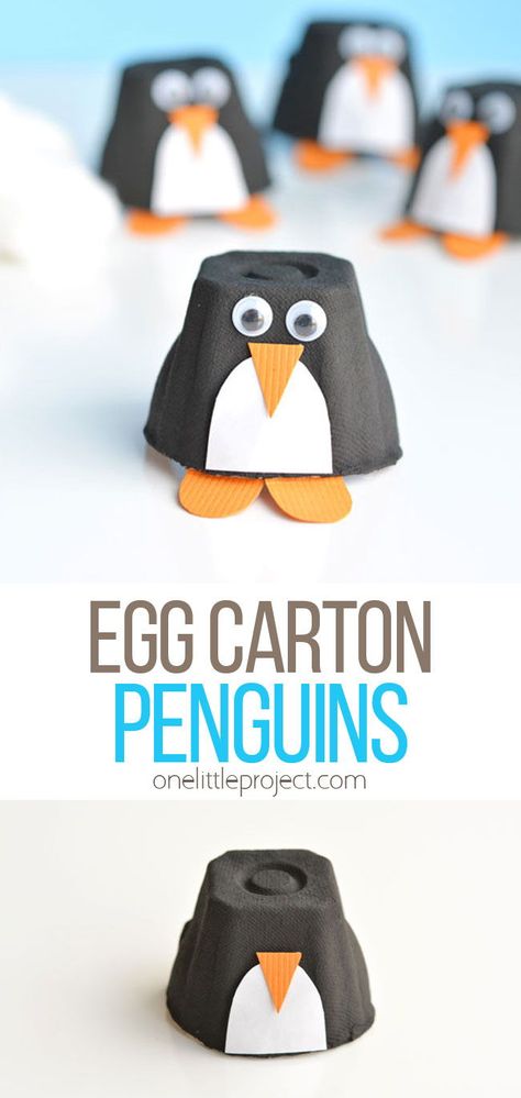 Egg Carton Art, Winter Animal Crafts, Easy Winter Crafts, Winter Crafts Preschool, Babysitting Crafts, Fun Winter Crafts, Storytime Crafts, Winter Diy Crafts, Craft To Make