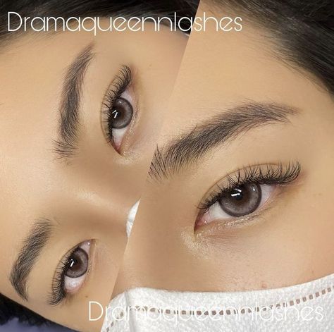 Lash Extensions On Hooded Eyes, Anime Lash Extensions, Fake Eyelashes Makeup, Eye Lash Style, Eyelash Extensions Classic, Glittery Eye Makeup, Eyelash Extensions Salons, Soft Natural Makeup, Lash Map