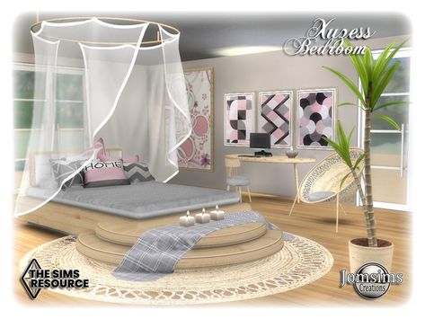 Ts4 Cc Furniture Bedroom Sets, Ts4 Bedroom Cc, Ts4 Bedroom, Sims Collection, Sims 4 Furniture, Sims 4 Cc Furniture Living Rooms, Sims 4 Beds, Bedroom End Tables, Furniture Cc