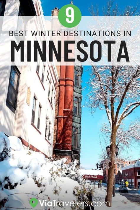 Are you taking your winter vacation in Minnesota? If you love snow there are some truly magical winter destinations in Minnesota that are definitely worth the visit. From winter wonderlands to charming snow-covered caps you'll find a fantastic place to visit this December or January here. Enjoy fun winter activities like ice skating, ice fishing, and snowmobiling. Here’s our favorite list of the best winter destinations in Minnesota to make your winter getaway one to remember! Michigan Travel Winter, Bemidji Minnesota, Winter Weekend Getaway, Best Winter Destinations, Twin Cities Minnesota, Minnesota Winter, Skating Ice, Winter Travel Destinations, Minnesota Travel