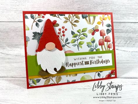 Happiest of Birthdays - Libby Fens, Stampin' Up! Demonstrator Two Week Challenge, Kindest Gnomes, Happiest Of Birthdays, Weekly Inspiration, Week Challenge, Hand Made Greeting Cards, Making Greeting Cards, Stampin Up Christmas, Stamping Up Cards