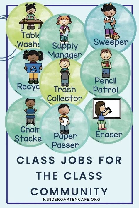 ideas for classroom jobs to help the class community Class Community, Kindergarten Classroom Decor, Ideas For Classroom, Class Jobs, Kindergarten Lesson Plans, You Had One Job, Teacher Assistant, Classroom Jobs, Kindergarten Lessons