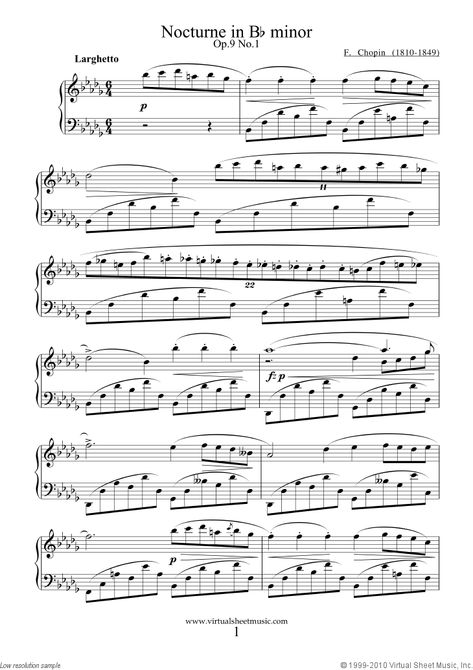 Download and Print Nocturne Op.9 No.1 sheet music for piano solo by Frederic Chopin with Mp3 and MIDI files. High Quality and Interactive, Transpose it in any key, change the tempo, easy play & practice. Free Printable Sheet Music, Frederic Chopin, Learn To Play Piano, Piano Sheet Music Classical, Piano Classes, Christian Song Lyrics, Music Tabs, Free Songs, Sheet Music For Piano