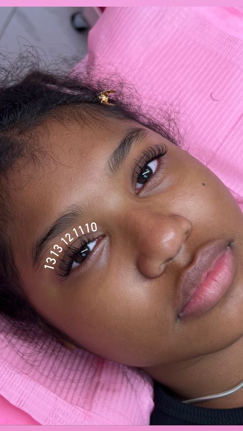 No Makeup Lash Extensions, Lori Harvey Lashes, Natural Lash Set Black Women, Individual Lashes Styles Natural, Short Cute Lashes, Cute Simple Lashes, Short Lashes Mapping, Wet Set Lash Mapping, Back To School Lashes