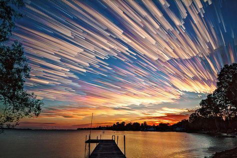 https://flic.kr/p/gpfhFU | Twenty Minute Sunset | 313 photos merged into one image using the lighten layer-blending mode in photoshop. As the title implies, this was about 20 minutes of shooting. (at 4 second intervals) I was a little late shooting this timelapse, so it's another one from my backyard. I'm lucky to live in such a photogenic area. تاج محل, Beautiful Sky, Shooting Stars, Beautiful Sunset, Beautiful Photography, Amazing Nature, 그림 그리기, Beautiful World, Beautiful Landscapes