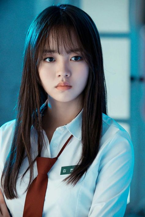 Kim So Hyun #Let's Fight Ghost Kim So Hyun Fashion, Kim So Hyun, Wispy Bangs, Kim Soo Hyun, Korean Actresses, Korean Actress, Tom Holland, Korean Beauty, Ulzzang Girl