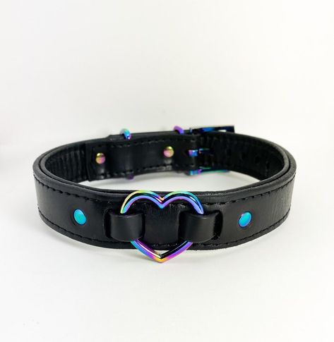 Choker Collar Leash, Ownership Collar, Puppy Play Collar, Heart Choker Collars, Cyberpunk Accessories, Normal Style, Punk Style Outfits, Leather Choker Collars, O Ring Choker