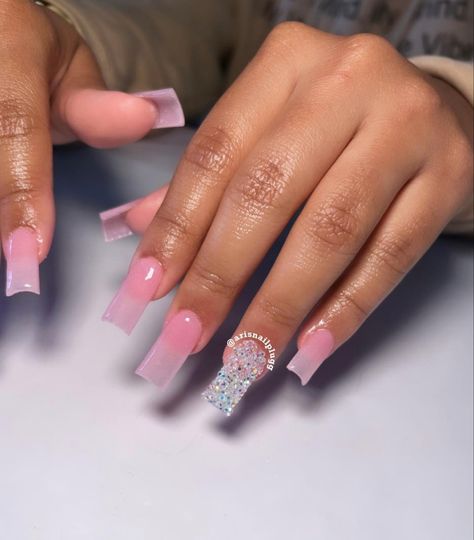 Pink Nails And Toes Matching, Pink Nails And Toes, Anniversary Nails Ideas, Nails And Toes Matching, Anniversary Nails, Nails And Toes, Acrylic Nail Set, Baddie Nails, Ombre Acrylic Nails