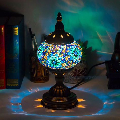 Smarter Shopping, Better Living! Aliexpress.com Mosaic Glass Table, Table Mosaic, Romantic Bed, Stained Glass Table Lamps, Glass Table Lamps, Turkish Lamps, Mosaic Lamp, Moroccan Lanterns, Style Art Deco