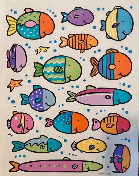 Discover The Best Professional Services in Graphic Design, Digital Marketing, Animation, Writing, and More Vintage Hallmark Stickers, 80s Shapes, Hallmark Stickers, Cute Fishes, Fish Fins, 80s Stickers, Ocean Stickers, Fish Stickers, Different Fish