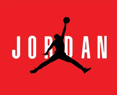 Jordan Logo Brand Symbol Design Clothes Sportwear Vector Illustration With Red Background Jordan Logo Design, Jordan Symbol Logo, Air Jordan Logo Art, Nba Logo Png, Nba Vector Art, Brand Symbols, Jordan Logo, Red Logo, Symbol Design