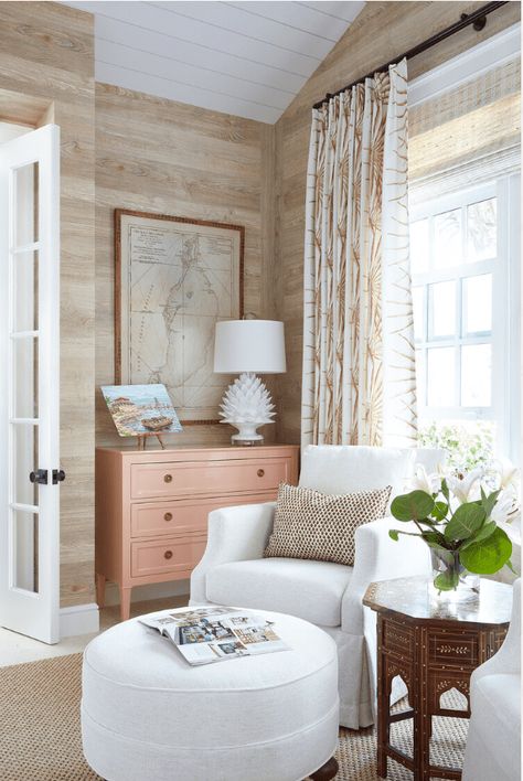 Style Profile: Kara Miller - The Glam Pad Faux Bois Wallpaper, Miller Homes, Atlanta Homes, Coastal Interiors, Design Styles, Coastal Homes, Coastal Living, Naples, Beach Style