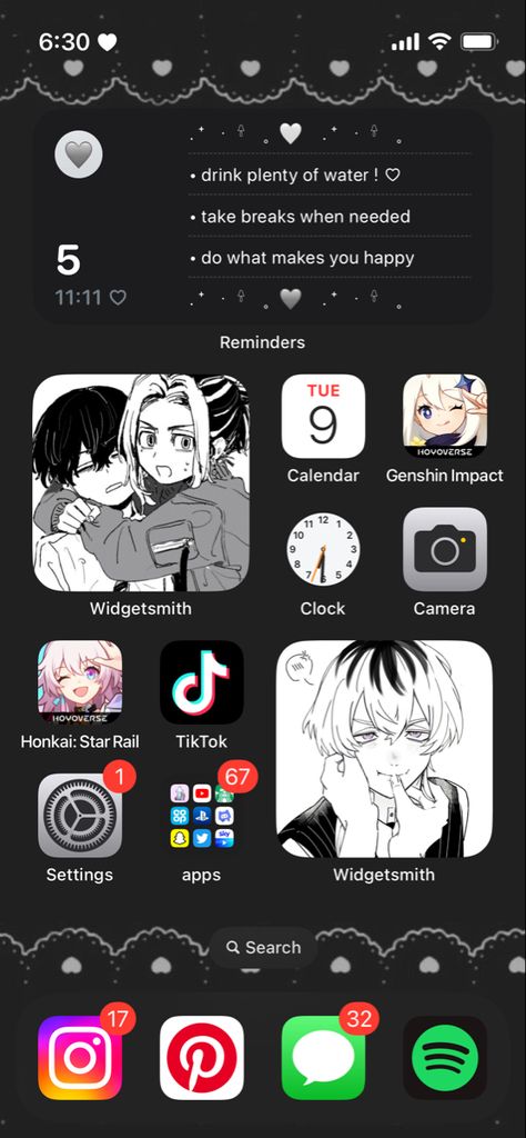 ios 14 layout , homescreen , iphone , icons , anime , cute , dark , aesthetic , tokyo revengers Tokyo Revengers Homescreen, Dark Iphone Layout, Anime Iphone Layout, Layout Homescreen Iphone, Anime Homescreen Layout, Aesthetic Tokyo Revengers, Cute Dark Aesthetic, Aesthetic Tokyo, Layout Homescreen