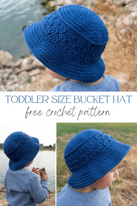 Bucket Hat Pattern Free, Crochet Toddler Hat, Boy Crochet, Bucket Hat Pattern, Crochet Summer Hats, Kids Crochet Pattern, Kids Bucket Hat, Crochet Sun Hat, Crochet Kids Hats