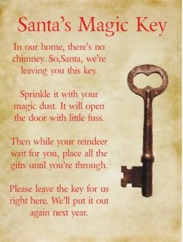 Santa's Magic Key Template | Source: Santa Magic Key Poem from Santa Letter Templates.com Santa Key Poem, Magic Santa Key, Christmas Legends, Magic Santa, Santa Key, Santa Klaus, Christmas Stories, Santa's Magic Key, Magic Key