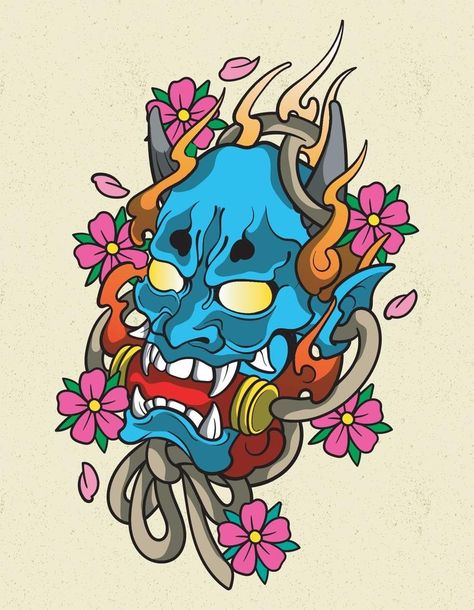 hannya japan tattoo Tengu Samurai, Tattoos Japan, Blast Over Tattoo, Tattoo Japan, Tattoo Over Scar, Aesthetic Tattoos, Tattoo Pictures, Tattoo Templates, Vector Infographic