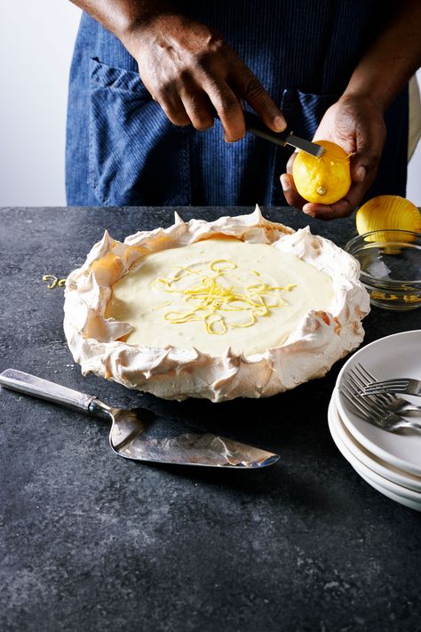 Classic Sunset Holiday Dishes: Lemon Angel Pie - Sunset Magazine Angel Pie Recipe, Angel Pie, Holiday Dishes, Sunset Magazine, Pie Tart, Gluten Free Treats, Delicious Pies, Lemon Desserts, Lemon Recipes