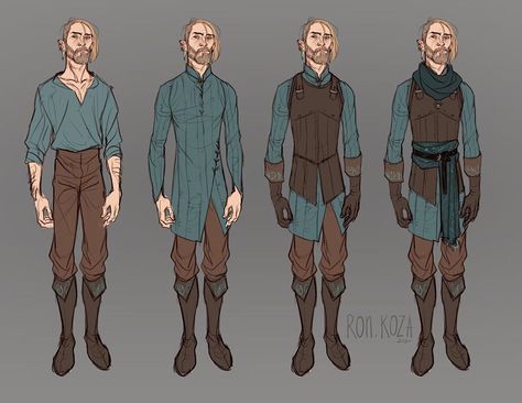 Medieval Clothing Male, Male Fantasy Clothing, Medieval Outfit, Fantasy Adventurer, Medieval Cosplay, Fantasy Outfits, Medieval Clothes, Clothing Male, Art Outfits