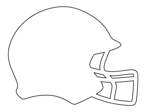 Football helmet pattern. Use the printable outline for crafts, creating stencils, scrapbooking, and more. Free PDF template to download and print at http://patternuniverse.com/download/football-helmet-pattern/ Football Stencil Templates, Homecoming Posters Football, Football Homecoming Posters, Homecoming Football Posters, Football Posters Ideas, Football Poster Ideas Signs, Football Helmet Template, Football Poster Ideas For Players, Senior Football Posters