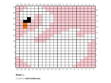 Swan by Sarah De Leeuw | Chart Minder Swan Knitting Pattern, Crochet Swan Pattern, Swan Alpha Pattern, Duplicate Stitch Knitting Patterns, Swan Crochet, Intarsia Knitting Charts, Swan Pattern, Crochet C2c Pattern, Pixel Grid