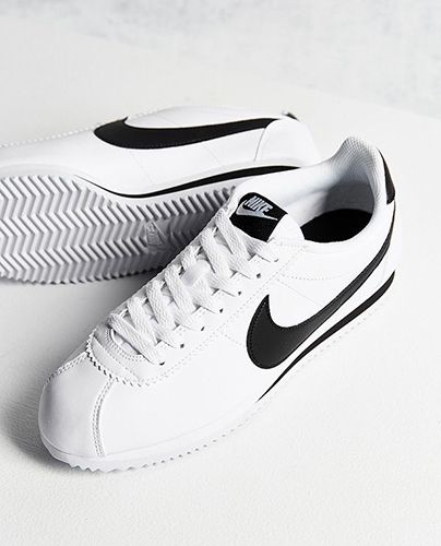 nike cortez white and black sneakers Zapatillas Nike Air Force, Nike Classic Cortez Leather, Mens Sport Sneakers, Sneak Attack, Ankle Sneakers, Nike Classic Cortez, Classic Cortez, Nike Classic, Roshe Run