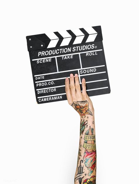 Hand holding variation of object | premium image by rawpixel.com Movie Clapper Board, Tattoo Movie, Movie Clapper, Clapper Board, Hand Hold, Movie Director, Hand Tattoo, Hand Holding, Model Release