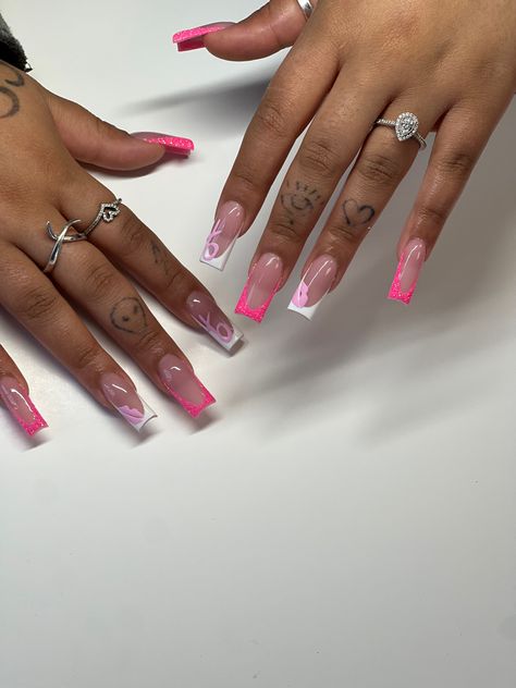 Valentines Nails And Toes Ideas, Valentine Nail Ideas Acrylic, Short Valentines Nails Pink, Valentines Nails Black Women, Valentine’s Day Nails Black Women, Medium Valentines Day Nails, Valentine Pink Nails, Valentines Day Nails Black Women, Medium Valentines Nails