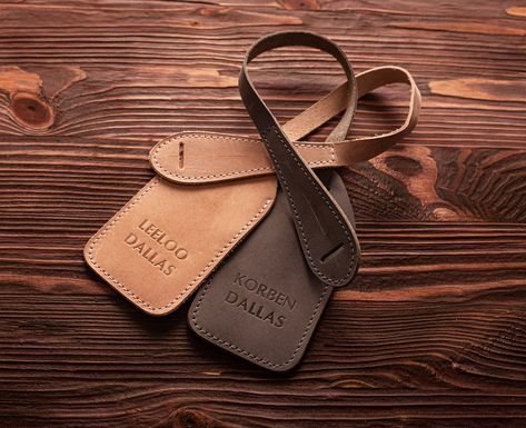 Personalized leather custom luggage tag, Leather travel accessories and wedding favors, leather backpack tag for bag, Monogram id card tag Luggage Tag ✖️ Fits all the bags and suitcases. ✖️ Comes with a protected paper ID card to write your information or you can put a business card inside. ✖️ Size: 2.4'' x 4.7'' (6x12 cm) ✖️True display of impeccable craftsmanship and top quality. Shipping takes: ✔️USA 8-10 business days (USPS tracking) ✔️EUROPE 7-12 business days ✔️CANADA, AUSTRALIA 20-25 busi Luggage Tag Leather, Christmas Goodie Bags, Leather Travel Accessories, Travel Bag Tag, Custom Luggage, Custom Luggage Tags, Travel Luggage Tag, Backpack Tags, Leather Luggage Tags