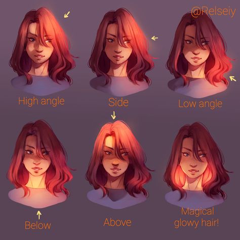 Reem on Twitter: "Made a simple lighting ref for myself and decided to post it. https://t.co/kcEKd9xW1J" Hand Around Waist Reference, How To Shade Faces Digital, How To Color Hair, Hearts Astethic, Simple Characters, Drawing Hair Tutorial, Drawing Hair, Výtvarné Reference, Art Apps